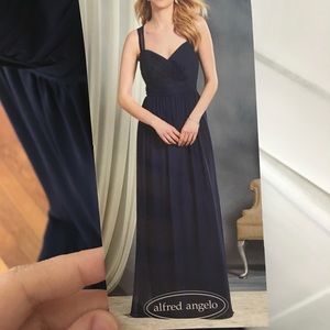 Navy Alfred Angelo Dress (Size 12; New With Tags!)